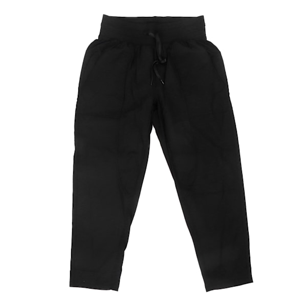 Kvinnors Fitness Joggers Nylon Snabbtorkande Dragsko Stängning Löpning Sweatpants Svart L