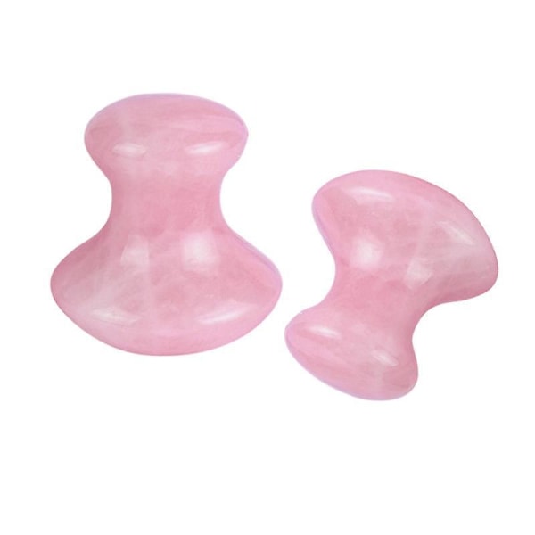 Håndlaget Rose Quartz Gua Sha Verktøy Soppformet for Spa Avslapping Meditasjon Massasje