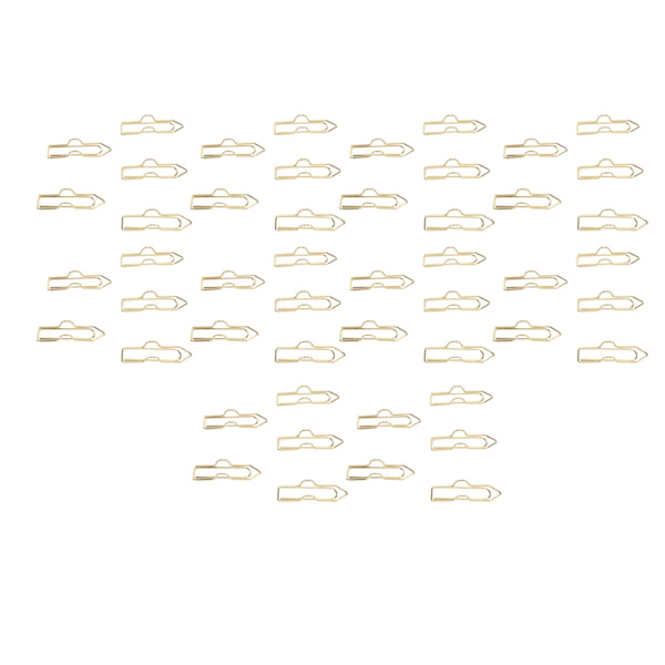 50 stk. Pen Clips Multifunktionel galvanisering Sød form metal penneholdere til Notebook Journals Udklipsholder billeder