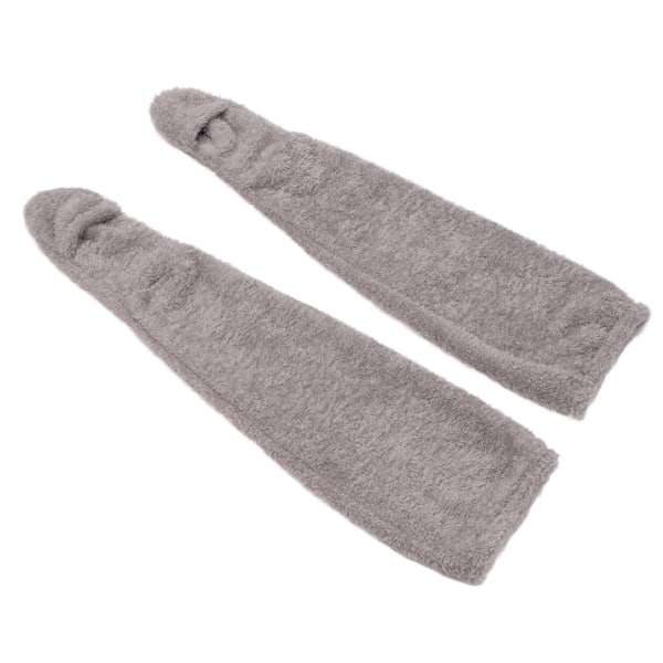Overknee Fuzzy Socks Vinterhjem Sove blødt Tykke åndbare plysstrømper Benvarmer Grå