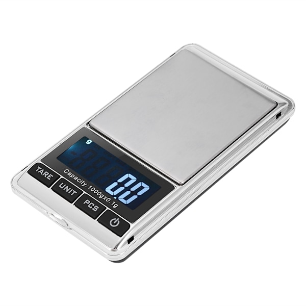 Mini bærbar lomme elektronisk digital smykke præcisionsvægt med digital skærm (1000*0,1 g)