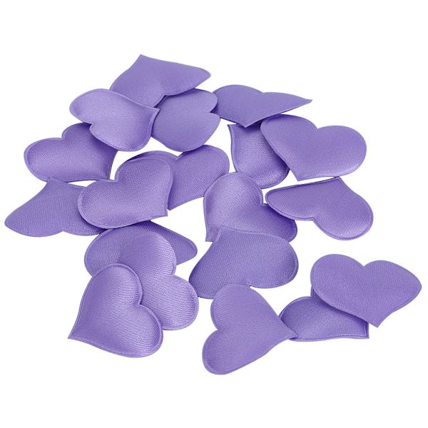 DIY håndlaget hjerteformet bryllup Valentines dekorasjon Jubileumsfest rekvisita (3,2 cm lilla 500 stk pose)