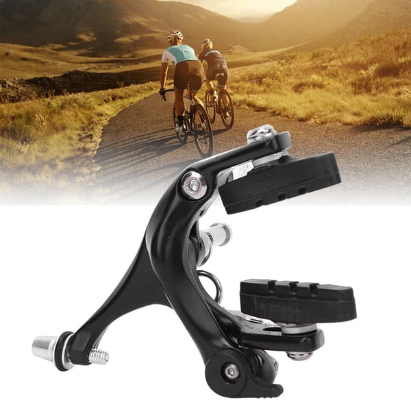 lebycle Universal Metal Cykel C Caliper Bremsetilbehør til Landevejscykel Fixed Gear sort frontklips