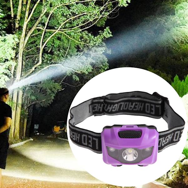2 x LED Pannlampor AAA Batteridriven för Camping Fiske Cykling Löpning--