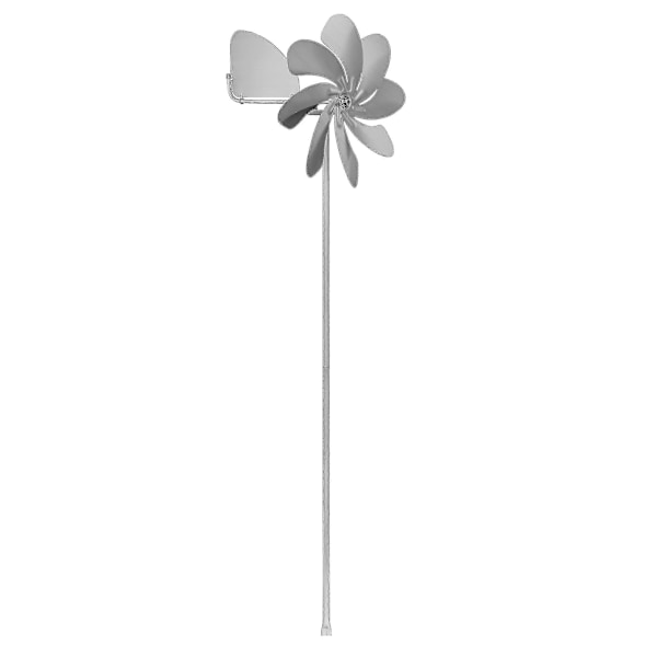 Vindsnurra tillverkad av rostfritt stål (28 cm rotordiameter), kullager, med vindflöjel (360° roterbar) _SZXM