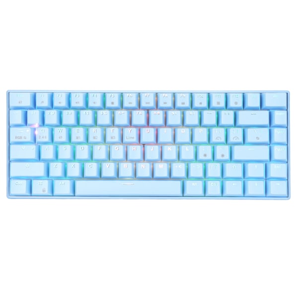 Mekanisk tastatur 82 taster RGB Tre tilstande Understøtter trådløs 2.4G BT3.0 Ergonomisk 1800mAh batteri Kablet tastatur Blå switch