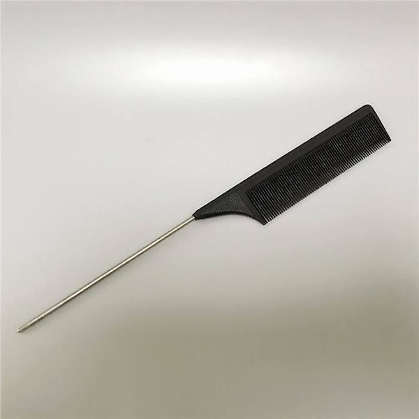Stålpinne Rat Tail Kam Set - 3 Pack, Kolfiber Värmebeständig Teakammar