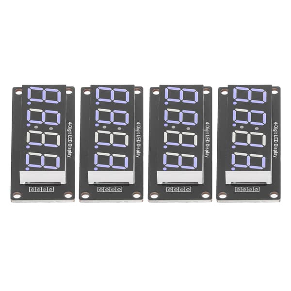 4 sæt 4-cifret digitalrør LED-displaykort 7 segmenter urmodul TM1637 0,56 tommer blå MRA041C