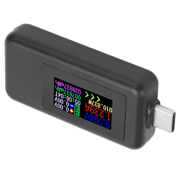 USB C power jännitevirta 2 in 1 metri volttimittari ampeerimittarin värinäyttö DC4-30 V