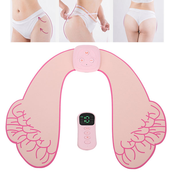 Electric Hip Trainer Remote Pakaroiden lihasstimulaattori Ladattava Lifting Pakaraan Toner Vaaleanpunainen