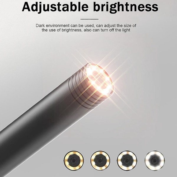 USB-endoskooppi Android-puhelimelle, tietokoneelle, 7 mm:n booreoskooppi tarkastuskamera vedenpitävä 6 LED-valolla