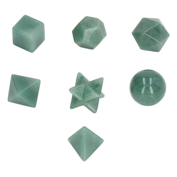 7 st chakra kristaller utsökta geometriska kristallstenar chakra healing kristaller kit för meditation hem inredning grön