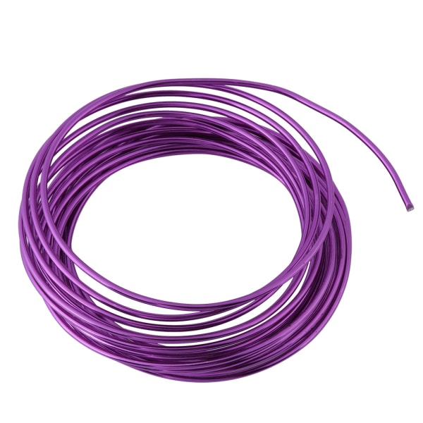 5 metriä / rulla 2 mm pyöreä hapetusalumiinilanka tee-se-itse -tarvikkeet askarteluun (violetti)