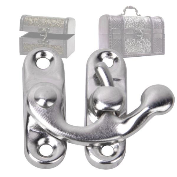 30 stk Haspkrok Retro-stil jernlåskrok Hasp for smykkegaveesker 3,2 x 2,8 cm Sølv venstre låsekrok Hasp
