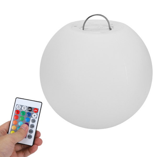 LED boll bordslampa 16 färger 4 lägen USB laddningsfjärrkontroll ljus Vattentät för poolgård gräsmatta