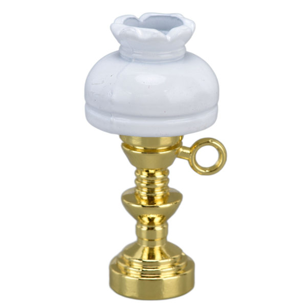 Dukkehus Bordslampe 1/12 Skala Retro Dekorativ Miniature Dukkehus Lys til 3 År Gamle Ovenfor