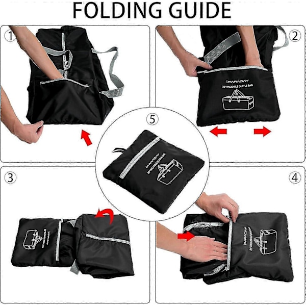 Sammenleggbar vannavstøtende duffelbag for reise 30\"/75L_SZXM