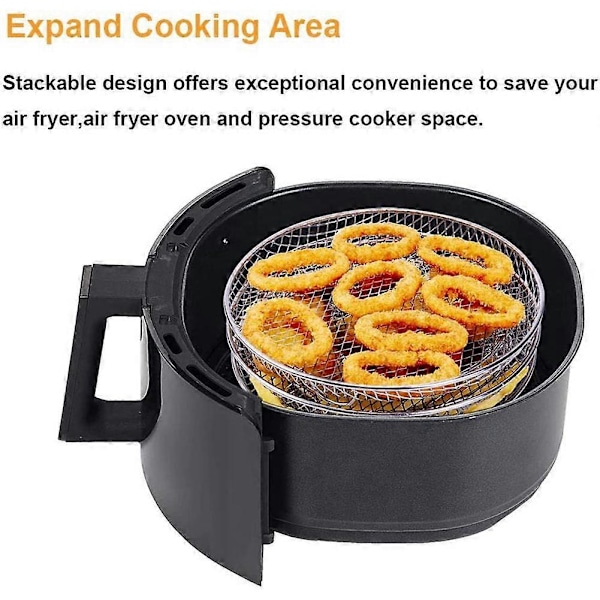 Airfryer Tre Stabelbare Dehydrator Hylder til Gowise Ninja