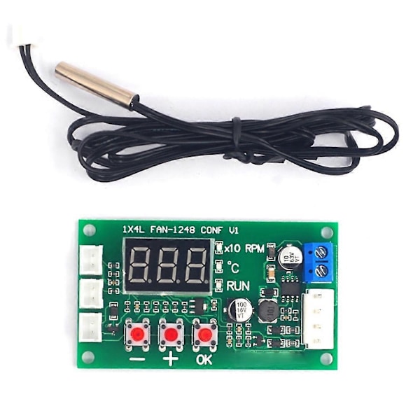 DC12-48V Digitaalinen Nelijohtiminen PWM-tuulettimen lämpötilansäätömoduuli 5A