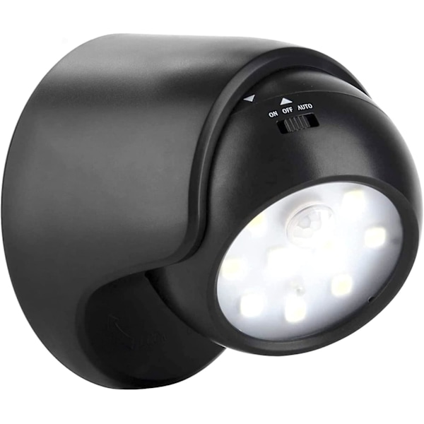 LED-ulkovalaisin, Ulkovalaisin liiketunnistimella, Langaton LED-ulkovalaisin, 1000 lumenia, Irrotettava pallo, 360 asteen kierto ja kallistus