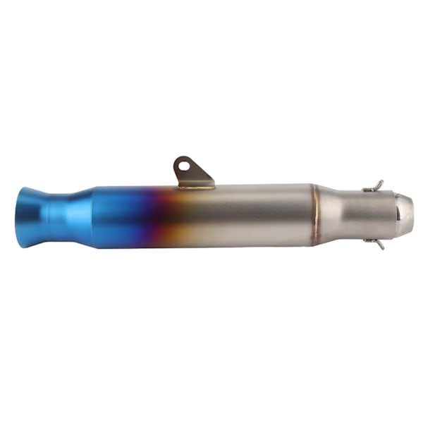 1,5-2 tommer udstødningsrør til GP Racing Style rustfrit stål universal til motorcykel (Titanium Blue)