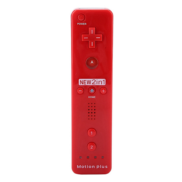 Somatosensorisk spelhandkontroll Gamepad Inbyggd accelerator för Nintendo Wii WiiU(Röd)