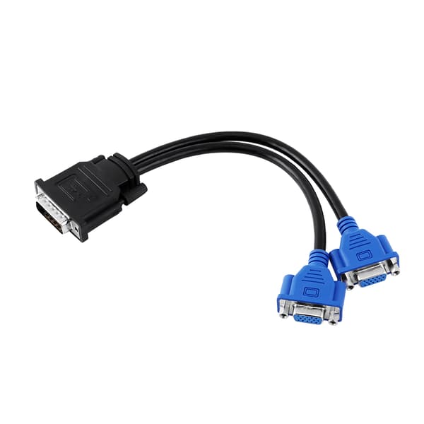 DMS-59 Pin Han til 2 VGA 15 Pin Hun Splitter Adapter Kabel Ledning til HP Dell Skærm