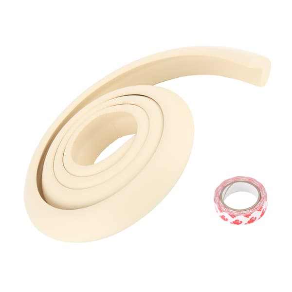 Baby Proofing Kantbeskytter L-Type Højelastisk Møbelkantpude til Hjemmesikkerhed (Beige)