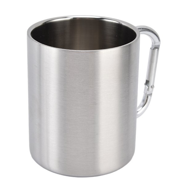 Rostfritt stål mugg 360ml Dubbelvägg Bekväm handtag Blank yta Utsökt Hållbar Rostfritt stål Kaffe muggPrimär färg handtag