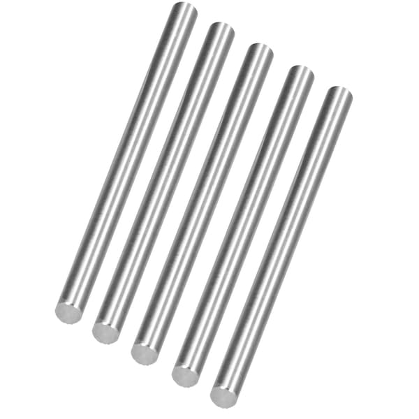 5 stk. rustfrit stål stang rund lige aksel bar 6 mm tilbehørssæt kit til robot legetøj DIY4100-0006-0100