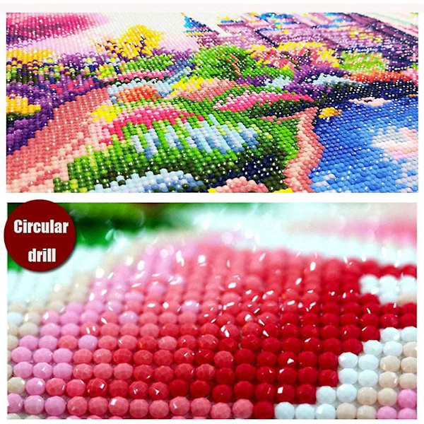 Full Drill Diamond Painting Kit - Kristalli tekojalokivikirjonta ristipistoaskartelu kodin seinän sisustukseen