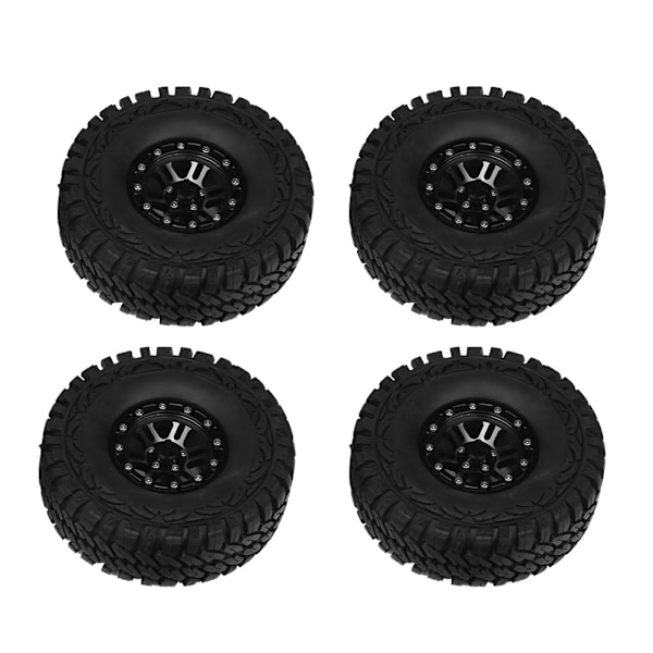 4 st/set 1:10 Crawler-däck Gummidäck Metallnav RC-tillbehör Fjärrkontroll Bildel