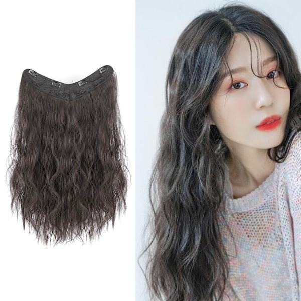 Mänskligt hårklämma svart osynlig transparent sömlös nylontråd 60cm hårförlängning för styling