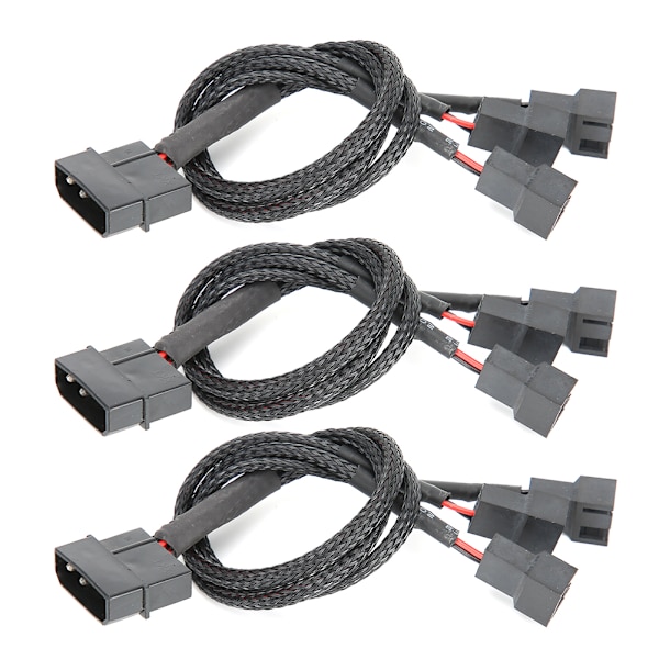 3-delad förlängningskabel 1 till 3-vägs splitter hylsad 4-stifts till 4-stifts + 3-stifts adapter