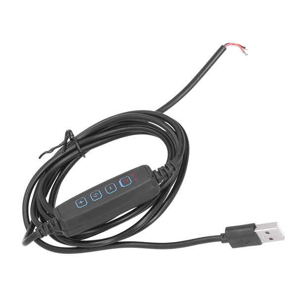 LED 2m Lysbryterledning Dimbar Universal USB Lampe Strømledning for 5V Lampe Utendørs Hjem