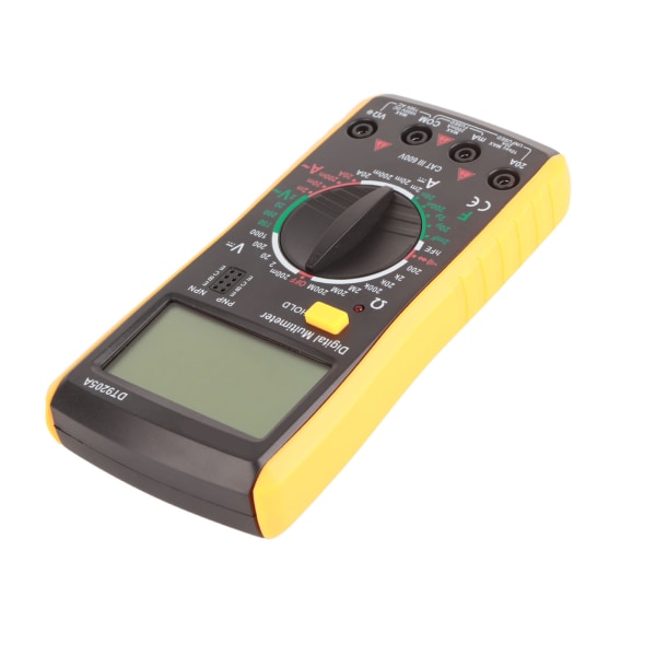 DT‑9205A multimetertester, digital multimeter, håndholdt LCD-multimeter