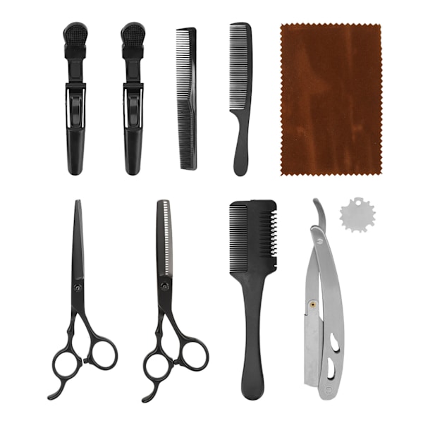 Hårklippningssax Kit Clip Clipper Hållare Kam Rostfritt Stål Frisörsax Set för Barber Shop