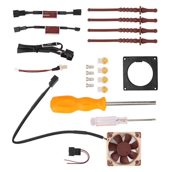 Fläkt 3D-utskriftsfäste Kit Effektiv värmeavledning Spelkonsol Kylfläktfäste Kit för Gamecube Noctua Svart