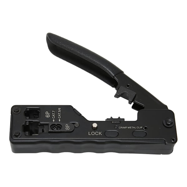 RJ45 krympeverktøy Justerbar krympemodus sikkerhetslås Ethernet-krympeverktøy med skliresistens for Cat5e Cat6a Cat7a