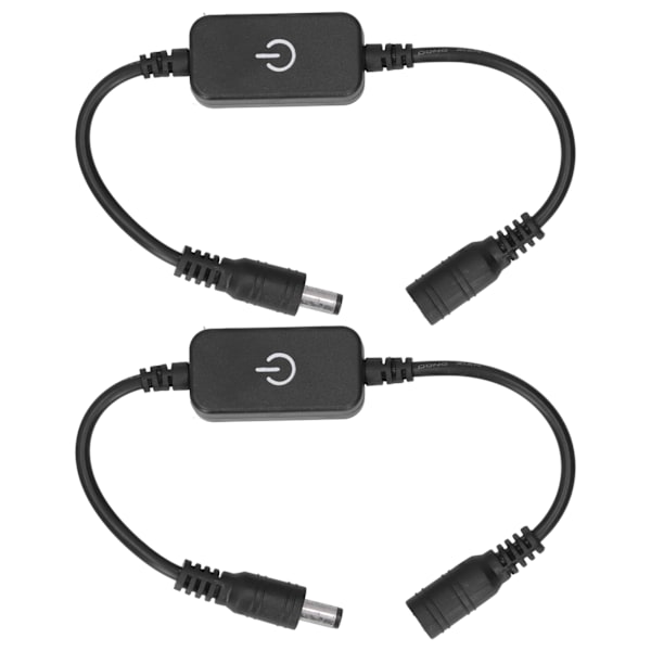 2 stk LED-stripe berøringsdimmer dimming på av bryterkontroller for DC 5V-24V enfarget stripelys