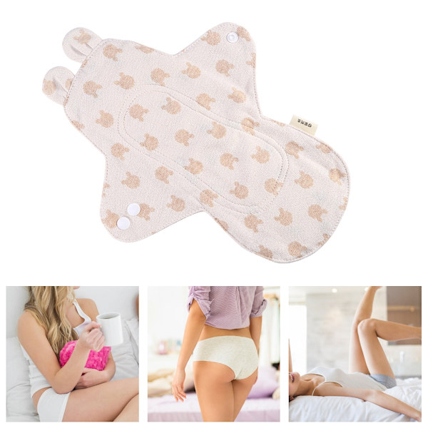 250 mm gjenbrukbare menstruasjonsputer i økologisk bomull Vaskbar truseinnlegg for dag og natt Sanitærklut #1