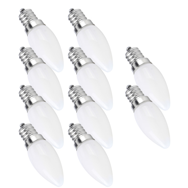 10 st E12 LED-ljuskällor 1,5 W AC 230 V för hem, bil, skåp, hotellbelysning