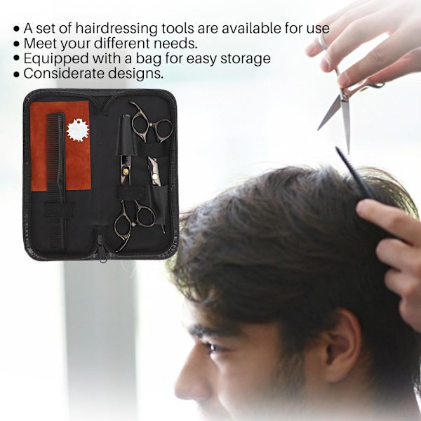 6 tommer professionelle hårklippende udtyndingssakse Salon Barber frisørsakse sort