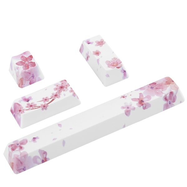 DIY Sakura Pattern Keycaps Space KeyESC Key Enter KeyNumpad Enter Key Cap for mekaaninen näppäimistö (4 kpl, Sakura Pattern)