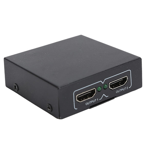 HD Multimedia Interface Splitter 1 ind 2 ud 4K Video Audio Distributør Spejladapter 100‑240V US Stik