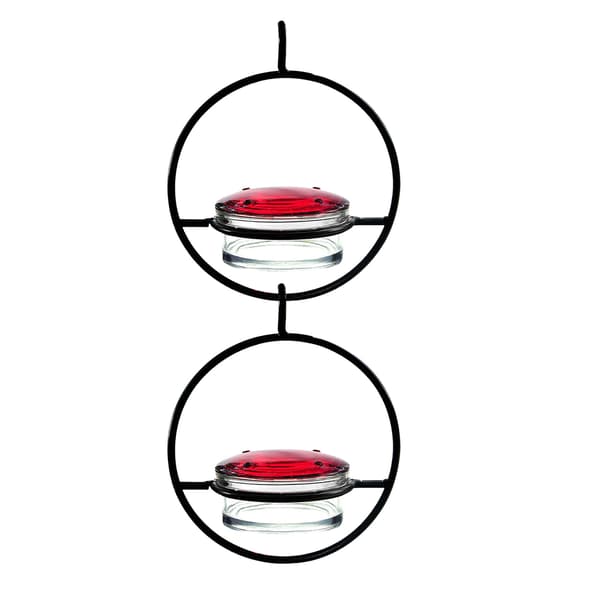 Vacker cirkulär hängande kolibrimatare utomhus hängande kolibrimatare 2-pack