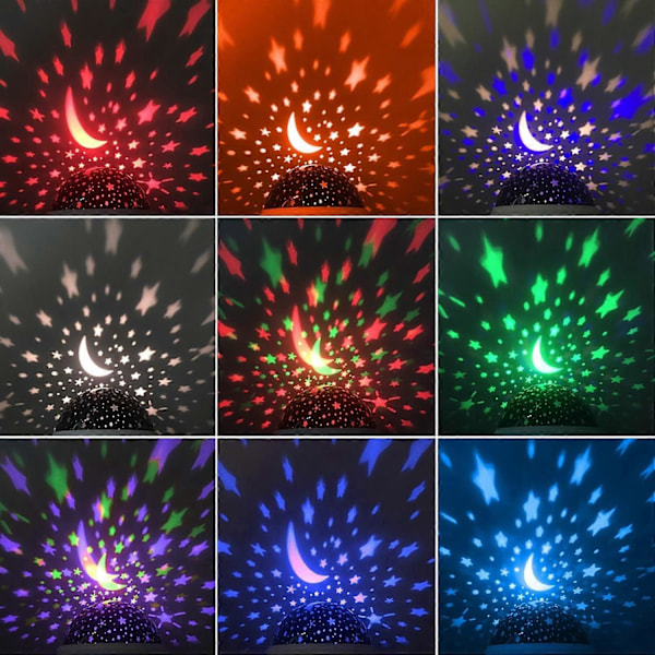 Natlampe til børn, Børnenatlampe, Stjernenatlampe, Nebula Stjerneprojektor