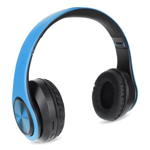 Trådlöst headset Stereo Brusreducerande Vikbara Bluetooth-hörlurar för mobiltelefon PC Resespel Blå Svart