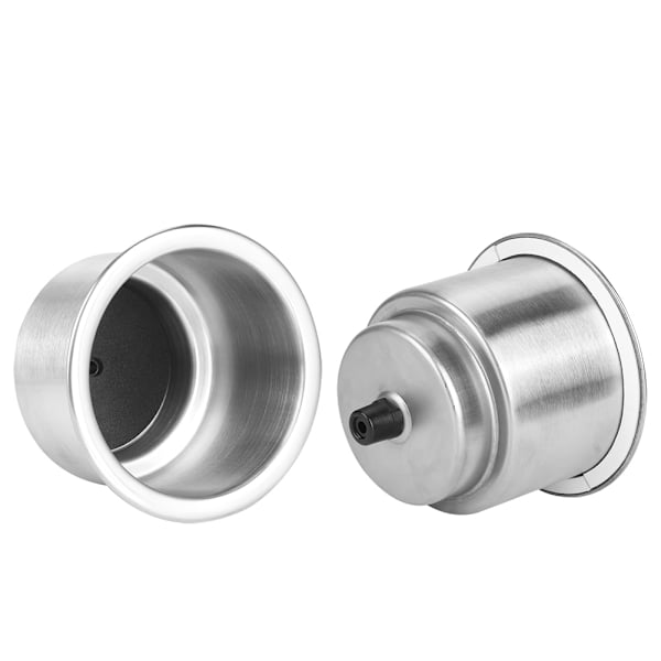 2 Styck Silver Rostfritt Stål Dryckesställ Flaskhållare Cup Stand Båttillbehör