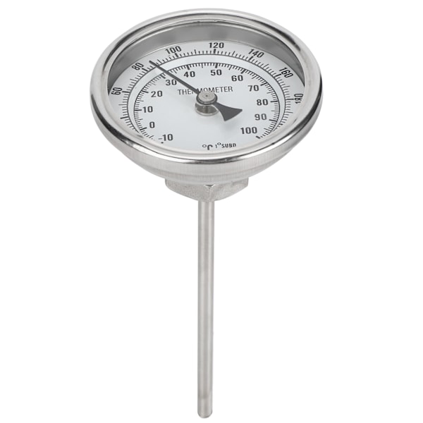 1/2 NPT-gjenge rustfritt stål skive termometer hjemmebrygging kjele termometer 0-220℉ / -10-100℃